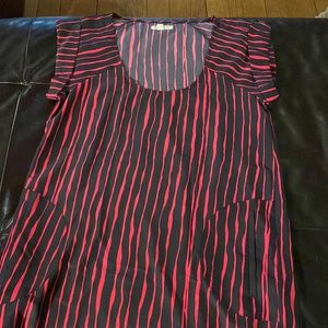 Silence + Noise pink zebra stripe tunic dress size XS